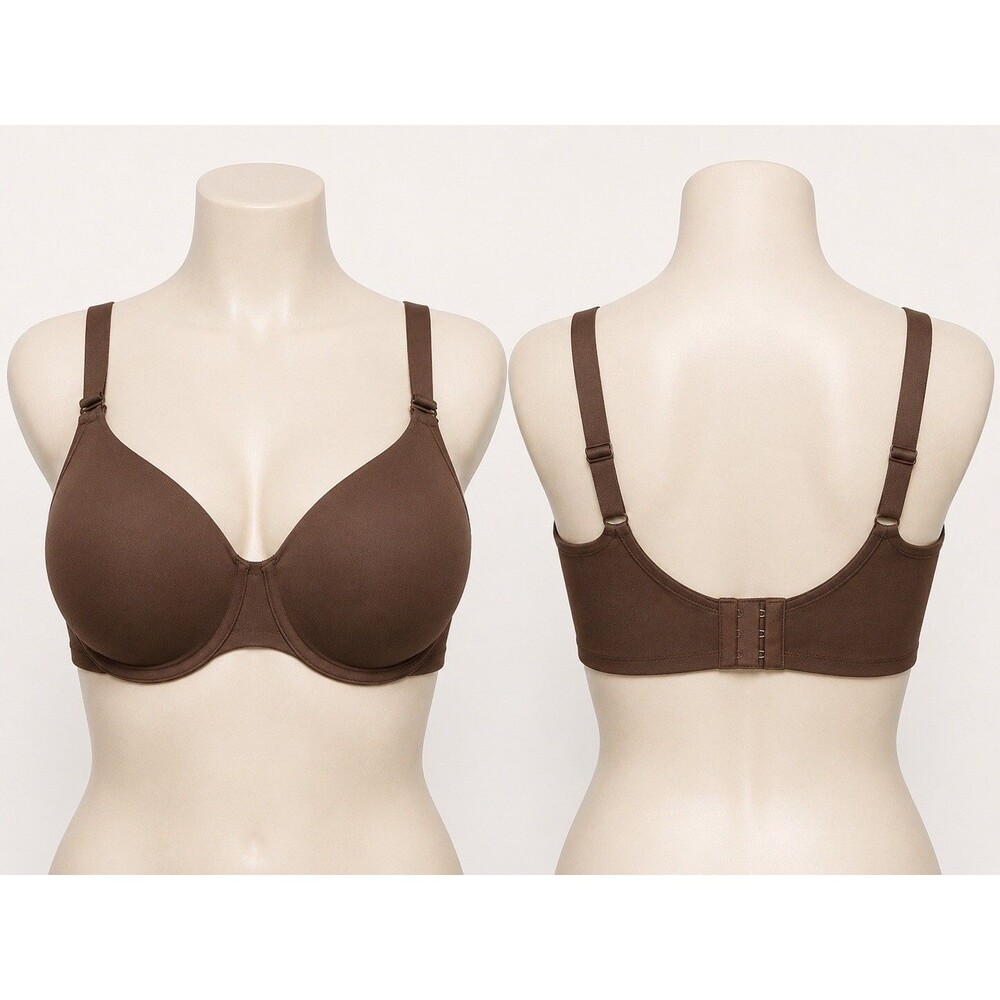 Skims Underwire Tee Shirt Bra Size 40DD Brown Undergarment NWT